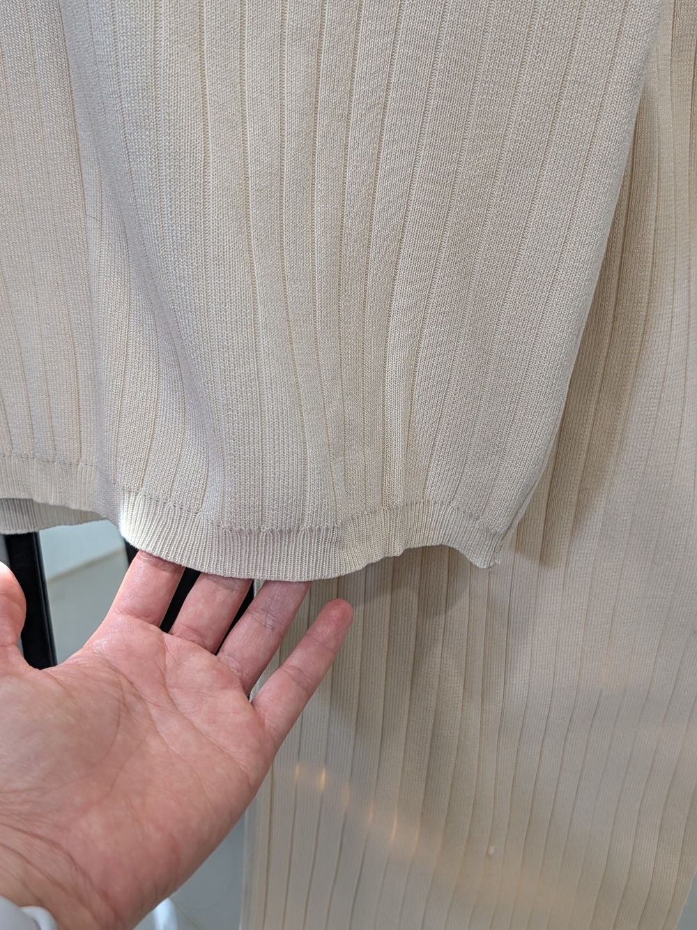 NWOT Cream Ribbed Knit Sleeveless Top &  Pants Set - Picture 5 of 15